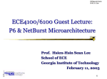 P6 and NetBurst Microarchitecture - ECE Users Pages