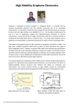 High Mobility Graphene Electronics  