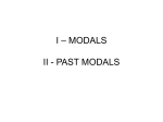 Past Modals