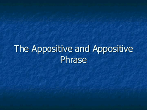 The Appositive