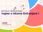 Elaborado por: Ing Edson Rodriguez Ingles o Idioma