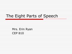 The Eight Parts of Speech