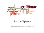 Parts of Speech