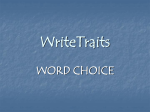 What is Word Choice? - HRSBSTAFF Home Page