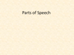 Parts of Speech