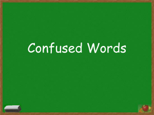 Confused Words