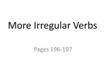 More Irregular Verbs