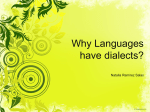 Why languages have dialects