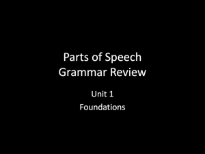 Parts of Speech