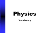 Physics Vocabulary