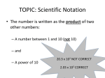 Scientific Notation