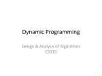 Chapter 8: Dynamic Programming