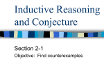 Inductive Reasoning and Conjecture