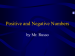 Positive and Negative Numbers