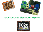 Significant Figures