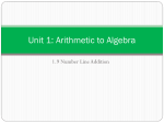 1.9 Number Line Addition