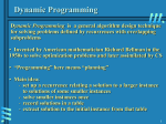 Chapter 8: Dynamic Programming