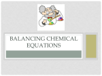 Balancing Chemical Equations