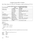 Computer Systems HW #1 Solution