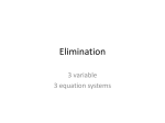 Elimination