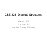 CSE 321, Discrete Structures