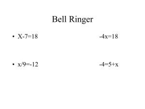 Solving Two-Step Equations