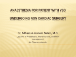 Anaesthesia for Acyanotic Congenital Heart Disease