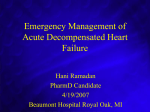 Emergency Management of Acute Decompensated Heart Failure