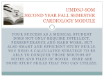 UMDNJ-SOM SECOND YEAR FALL SEMESTER CARDIOLOGY …