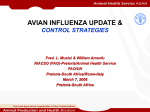 AVIAN INFLUENZA UPDATE & CONTROL STRATEGIES