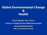 Global Environmental Change & Health Part I