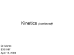 Kinetics (continued)