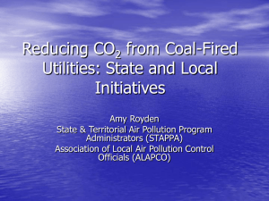 Reducing CO2 from Coal-Fired Utilities: State and Local