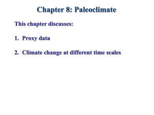 Proxy Climate Data - University of Texas at Austin