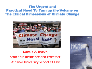 The Policy Implications of Climate Change Ethics