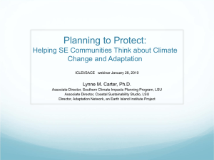 Helping SE Communities Think about Climate Change and Adaptation