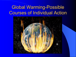 Global Warming-Possible Courses of Action