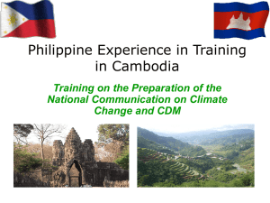 Philippine Experience In Training In Cambodia