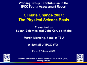 Climate Change 2007: The Physical Science Basis