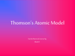 Thomson’s Atomic Model