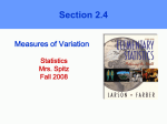 Measures of Variation