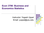 Econ 3780: Business and Economics Statistics