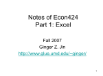 Introduction to Econ424