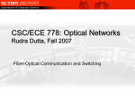 CSC/ECE 775: Optical Networks Rudra Dutta, Fall 2006