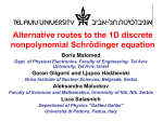 Two routes to the one-dimensional discrete nonpolynomial