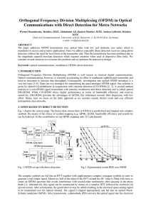 Orthogonal Frequency Division Multiplexing (OFDM) in Optical