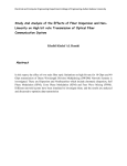 Study And Analysis of the Effects of Fiber Dispersion and... Linearity on High bit rate Transmission of Optical Fiber