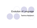 Evolution of Language