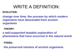 Darwin`s Theory of Evolution The Puzzle of Life`s Diversity Chapter