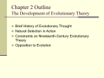 Chapter 2 the Development of Evolutionary Theory